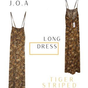 J.O.A Long Tiger striped Dress